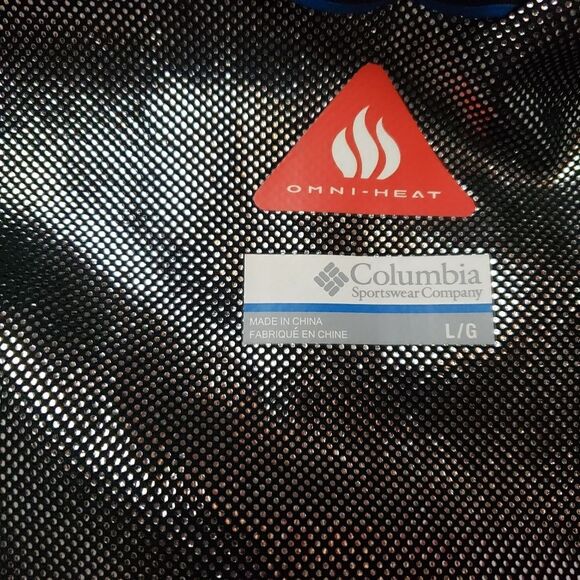 Columbia Omni-Heat waterproof black moto jacket, size large Faux Leather Sz L - Picture 7 of 14